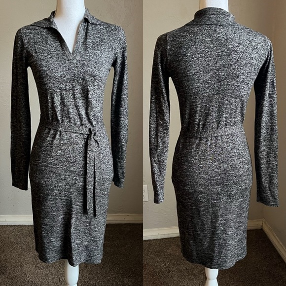 Max Studio Dresses & Skirts - Max Studio Knit Shirt Dress with Belt XS Charcoal Grey
